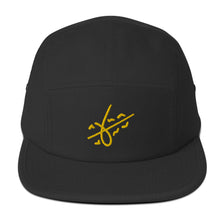 Load image into Gallery viewer, Mirror Five Panel Cap Black Gold
