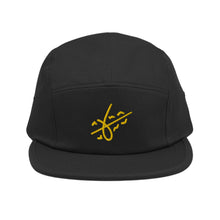 Load image into Gallery viewer, Mirror Five Panel Cap Black Gold
