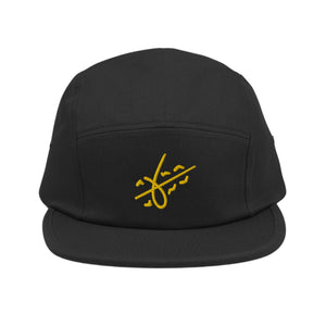 Mirror Five Panel Cap Black Gold