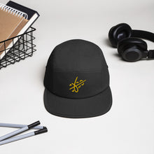 Load image into Gallery viewer, Mirror Five Panel Cap Black Gold
