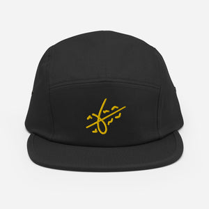 Mirror Five Panel Cap Black Gold