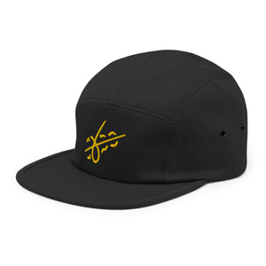 Mirror Five Panel Cap Black Gold