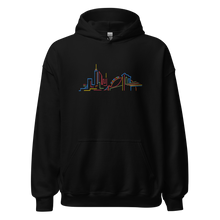 Load image into Gallery viewer, Neon Carnival Black Embroidered Hoodie
