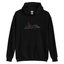 Load image into Gallery viewer, Neon Carnival Black Embroidered Hoodie
