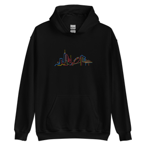 Neon Carnival Black Embroidered Hoodie