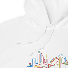 Load image into Gallery viewer, Neon Carnival White Embroidered Hoodie
